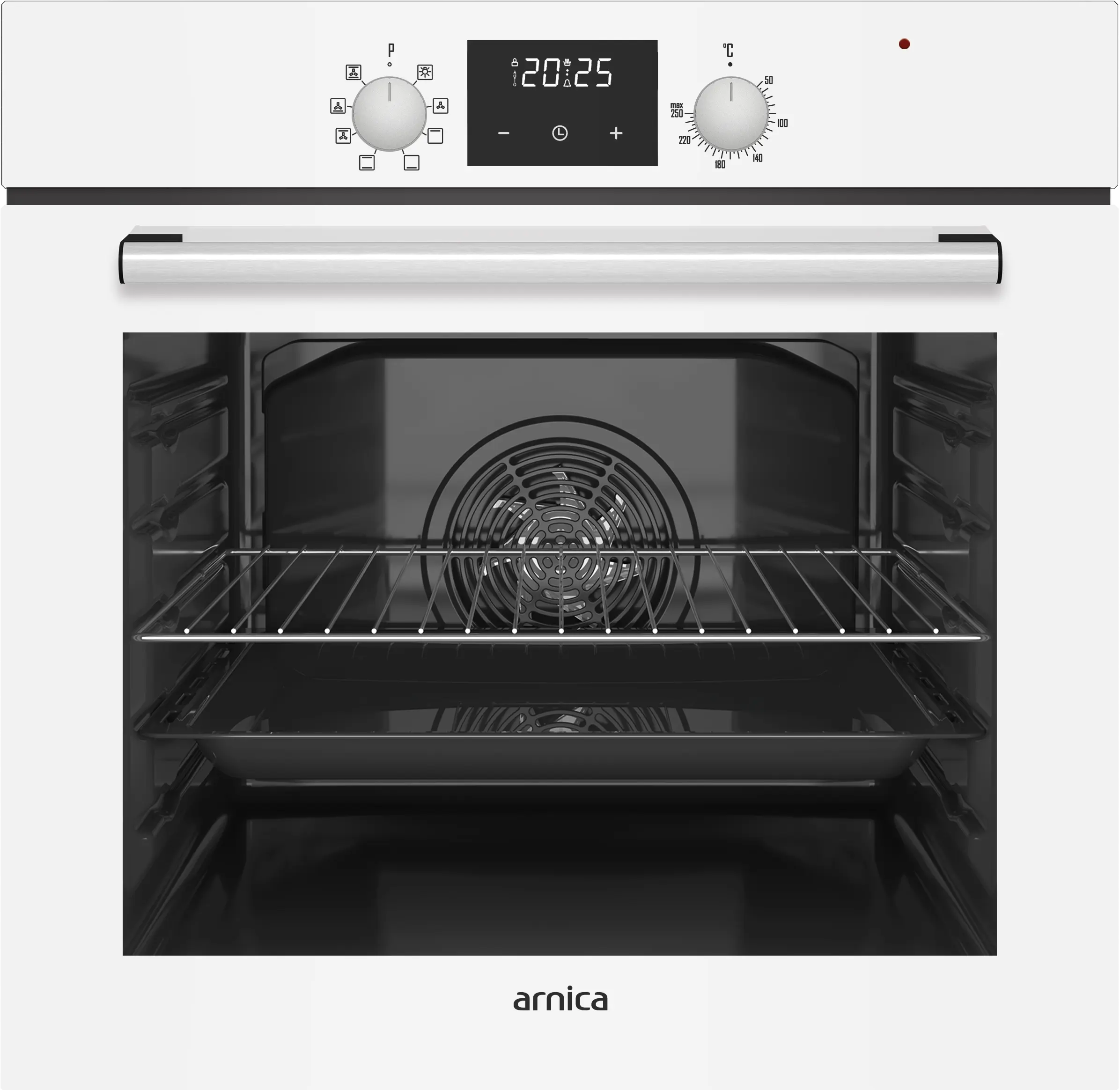 ARNICA BUILT-IN 0+7 76LT WHITE DIGITAL TURBO OVEN