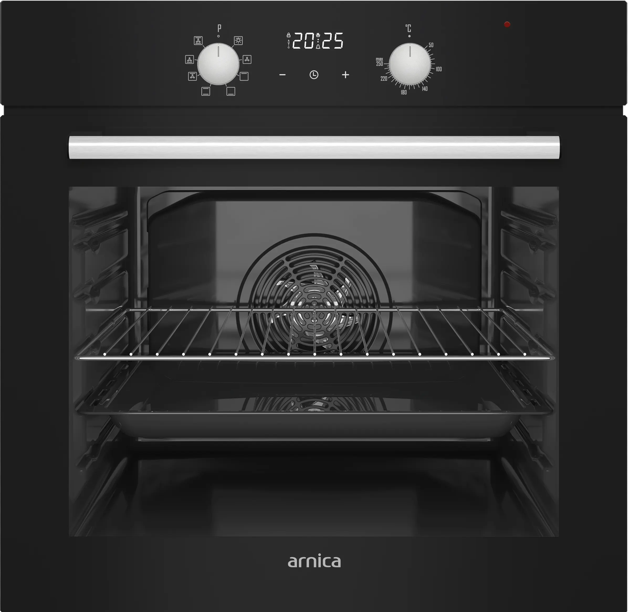 ARNICA BUILT-IN 0+776LT BLACK DIGITAL TURBO OVEN