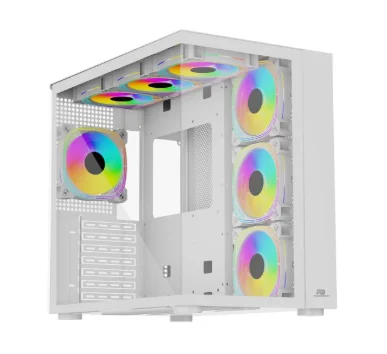 POWER BOOST PB-SS02W 7x ARGB FAN ATX SEA VIEW USB3.0 BEYAZ KASA