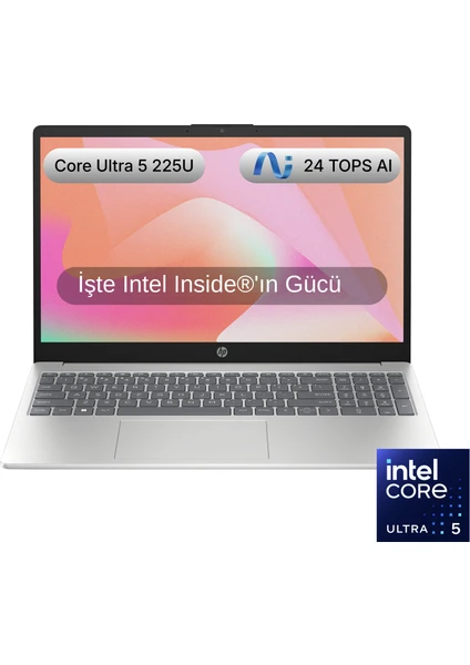 HP AI 15 D51E0EA 15.6" U5-225U 16GB 512GB SSD DOS