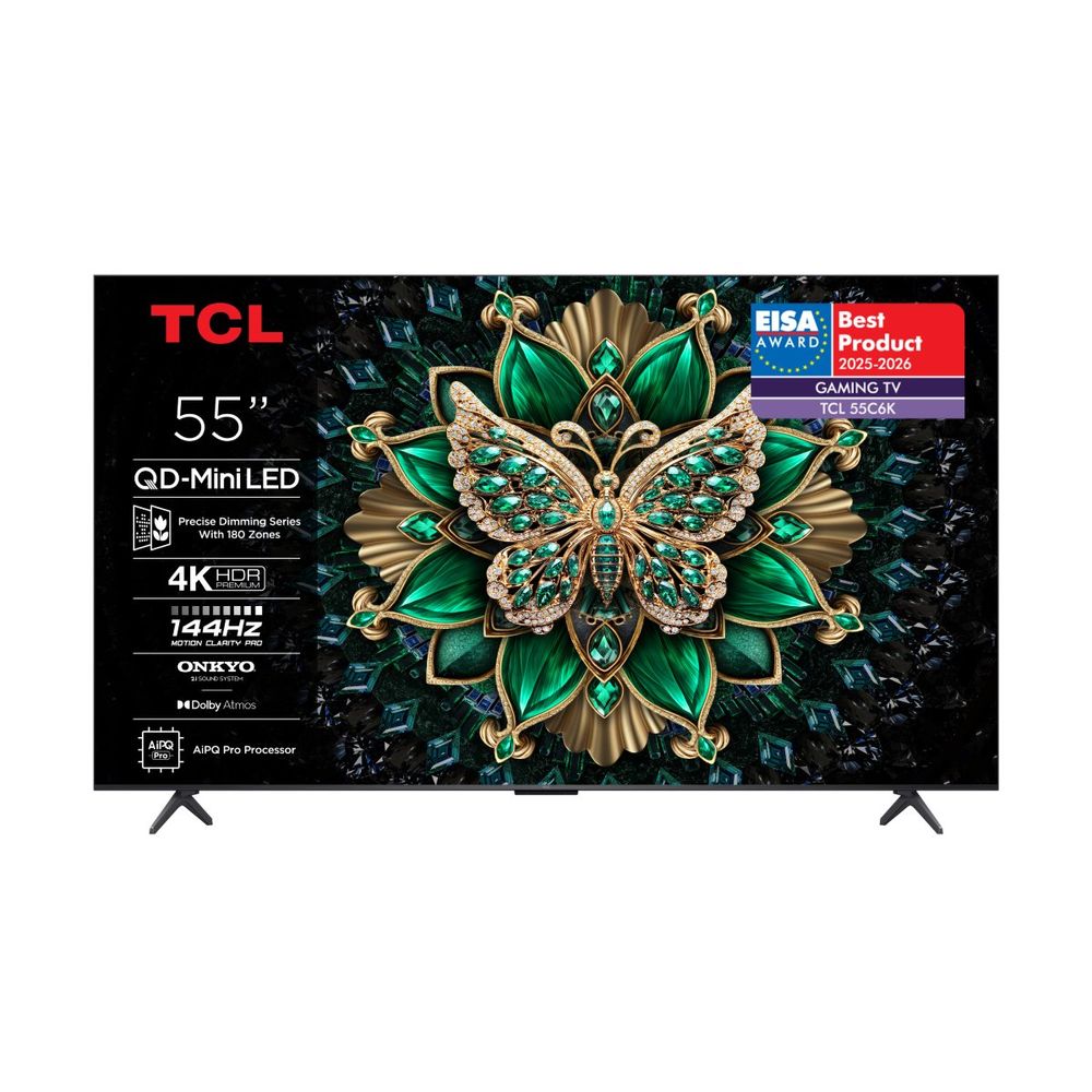 TCL 55" 55C6K Premium QD-Mini LED-HDR-512 TV (2025)