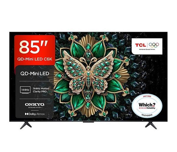 TCL 85" 85C6K Premium QD-Mini LED TV up to HDR-512 (2025)
