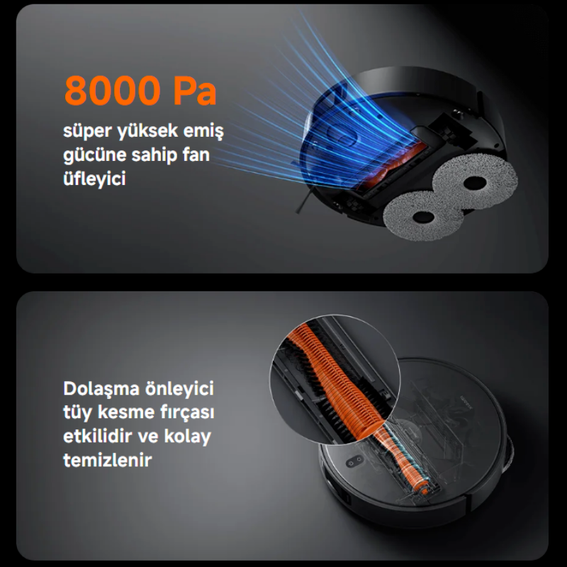 Xiaomi Robot Vacuum X20 Max Aklıllı Robot Süpürge-Kıbrıs - 4