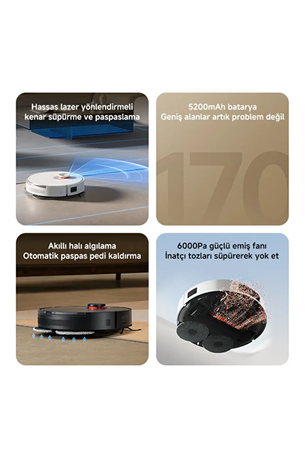 Xiaomi Robot Vacuum S20 Plus White Smart Robot Vacuum Cleaner-Cyprus - 5