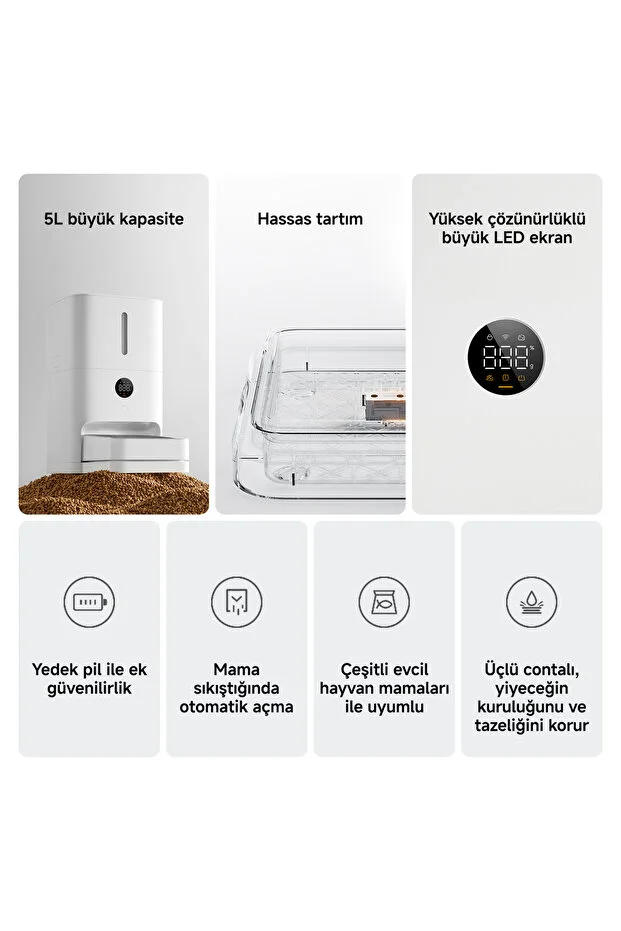 Xiaomi Smart Pet Food Feeder 2 Akıllı Evcil Hayvan Besleyici - 8