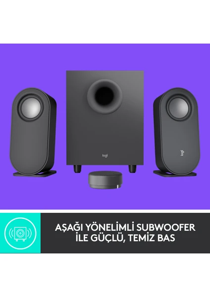Logitech Z407 2+1 Bluetooth Hoparlör USB 980-001348-Kıbrıssessistemi - 5