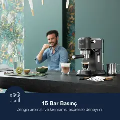 DeLonghi Dedica Style EC685.BK Manuel Espresso Makinesi - 3