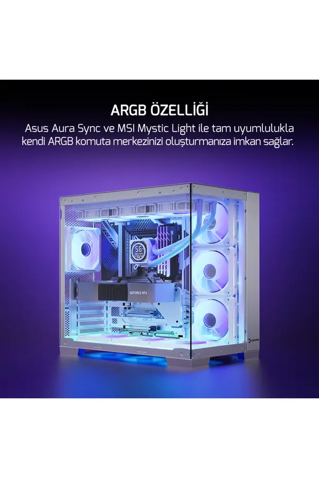 GAMEPOWER BEYAZ SKADI 240 SQUARE ARGB (RGB HORTUM) - 4