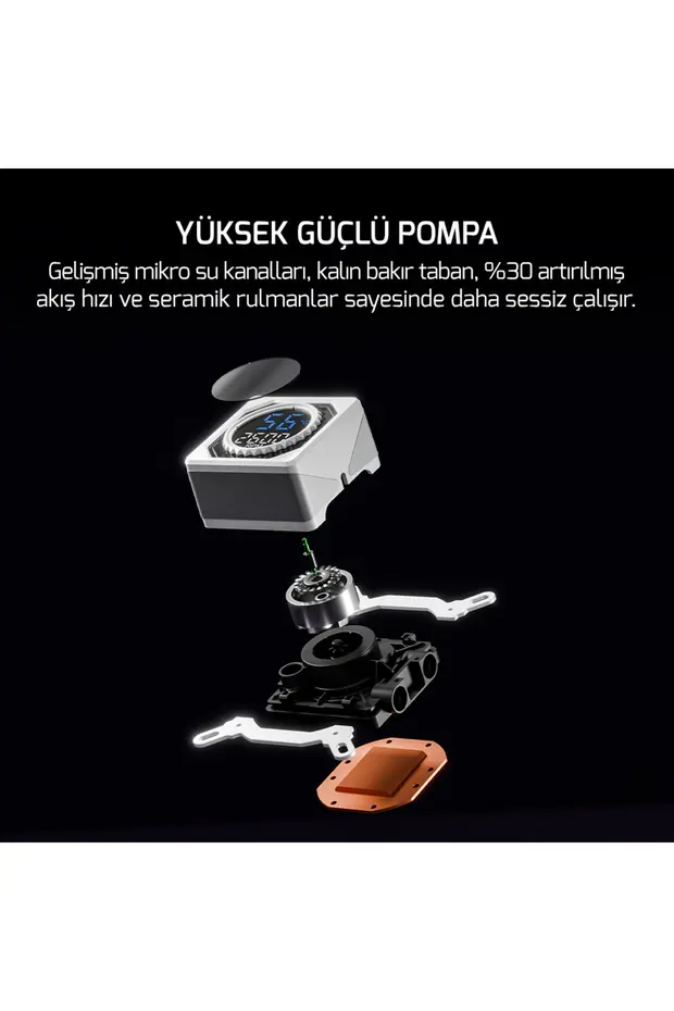 GAMEPOWER BEYAZ SKADI 240 SQUARE ARGB (RGB HORTUM) - 6