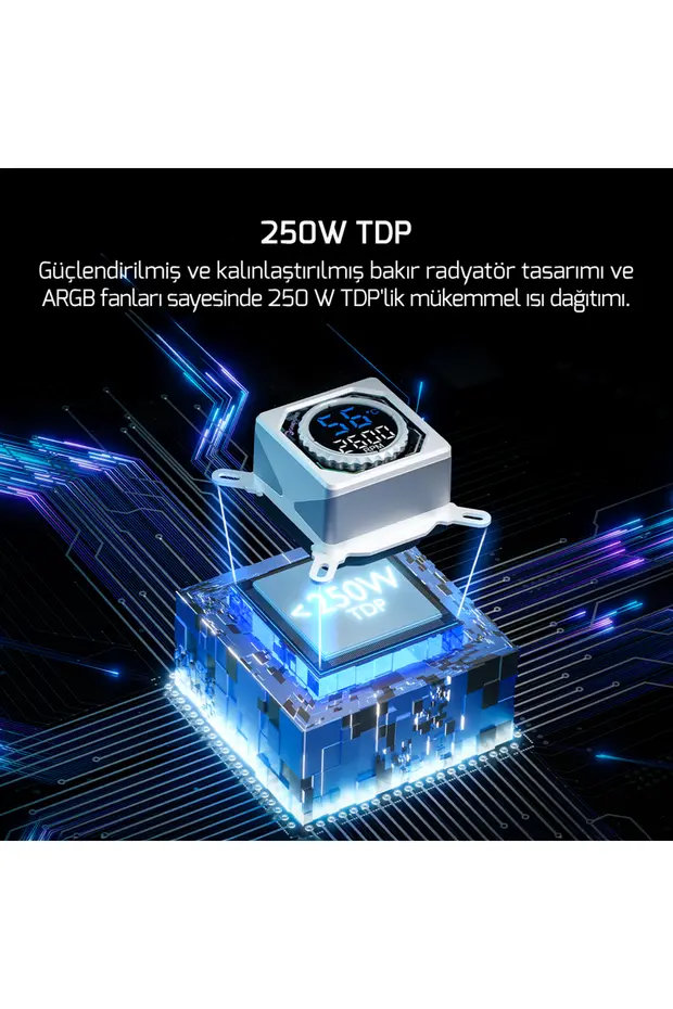 GAMEPOWER BEYAZ SKADI 240 SQUARE ARGB (RGB HORTUM) - 3