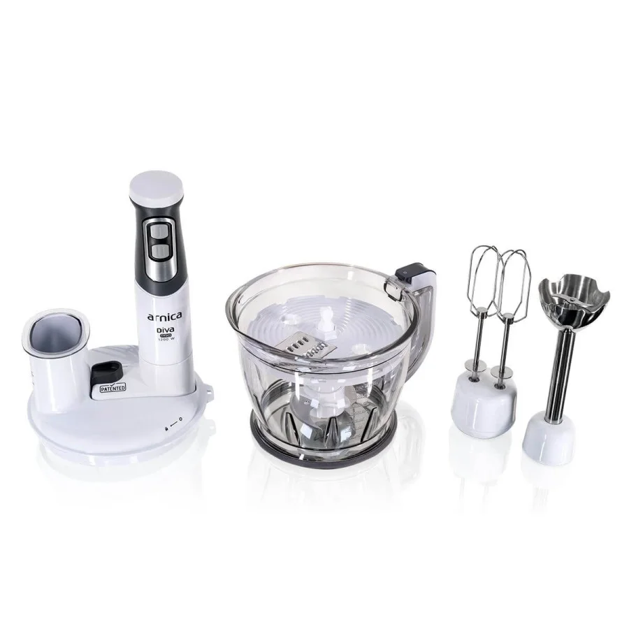Arnica Diva Pro Beyaz Doğrayıcı Blender Seti - 8