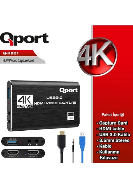 Qport Q-Hdc1 USB To HDMI Capture Kart - 2